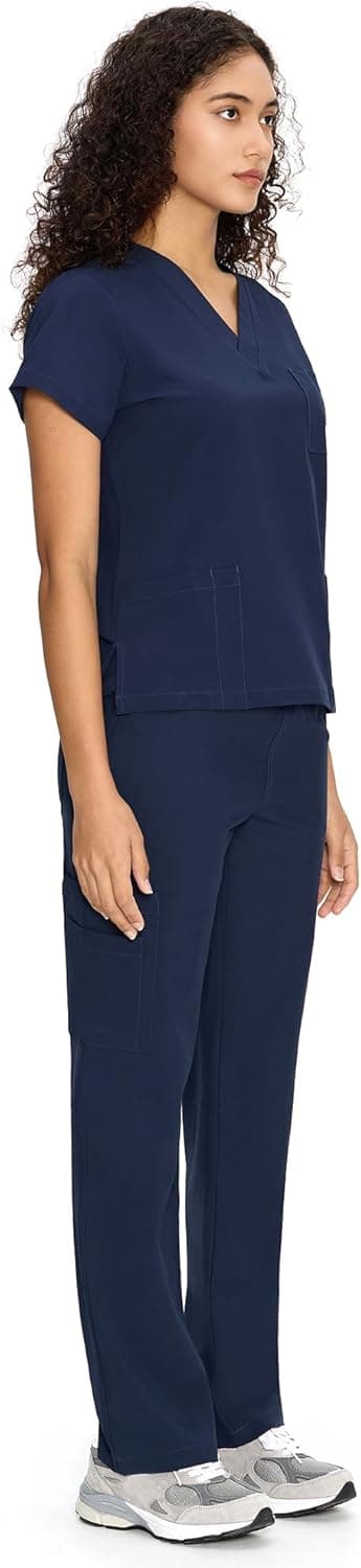 Detalle de COZYFIT Scrubs Set V-Neck 9 Pockets