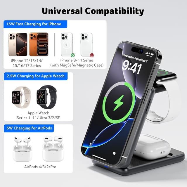 Thumbnail 6 de Acer 3-in-1 Charging Station 15W MagSafe for iPhone