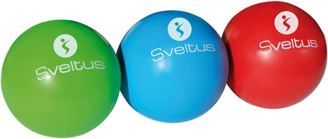 Detalle de Sveltus Motorikball für Erwachsene (Unisex) 3er-Set – Memory-Schaum, 7 cm