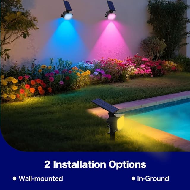 Detalle 2 de Adewalk Adewalk 4 fari solari RGB IP65