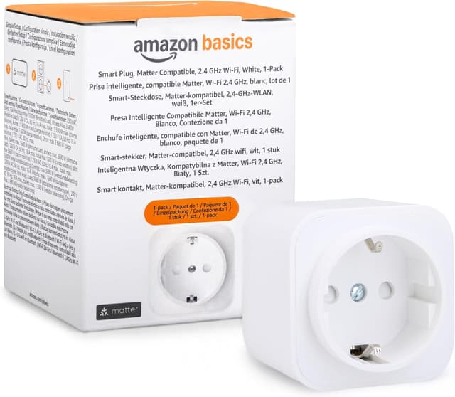 Thumbnail 6 de Amazon Basics Smart WLAN-Steckdose für EU, nur kompatibel mit Alexa (Wi‑Fi, Weiß) – 1 Stück