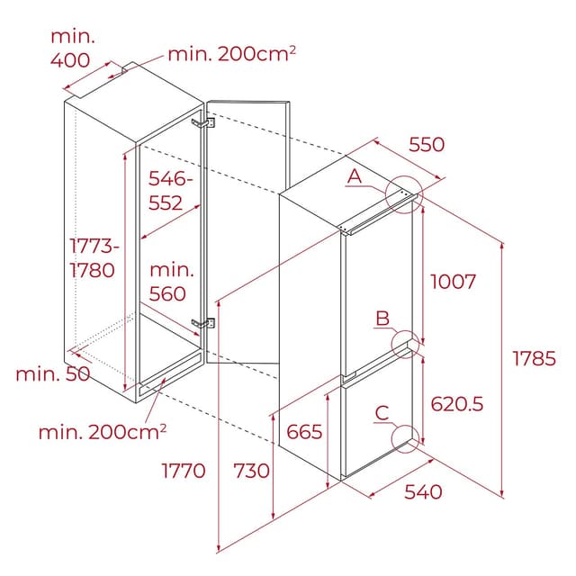 Thumbnail 1 de Teka RBF 43345 FI frigorífico combi integrable, Defrost