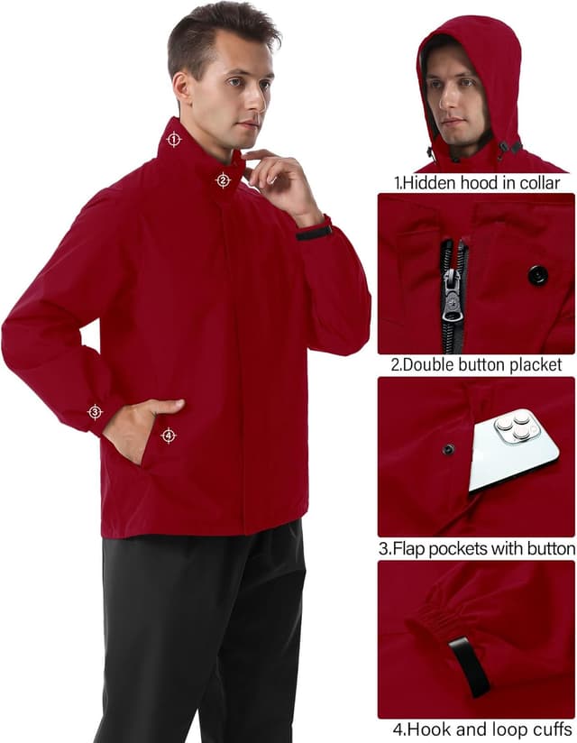 Thumbnail 1 de iCreek Rain Suit 5000mm Waterproof Jacket & Pants 🌧