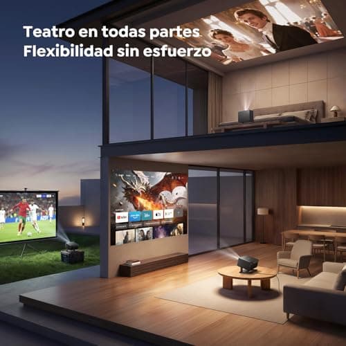 Detalle 2 de Proyector TOPTRO TP3 4K con Google TV, auto focus y keystone, WiFi 6 y Bluetooth