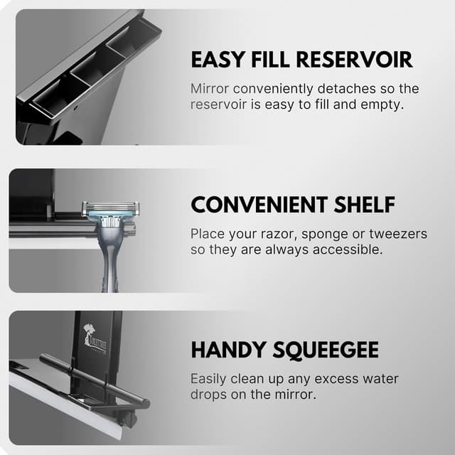 Thumbnail 5 de ToiletTree Fogless Shower Mirror adjustable shaving mirror