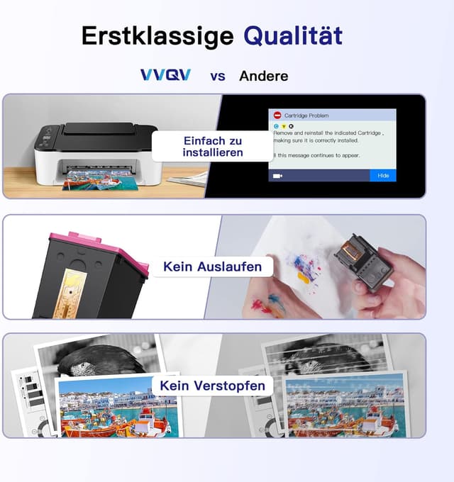 Thumbnail 6 de VVQV 301 XL Multipack Tintenkartuschen für HP-Drucker