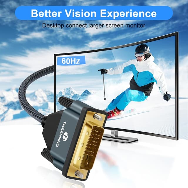 Thumbnail 4 de Thzzhnno Displayport zu DVI Kabel 3 m