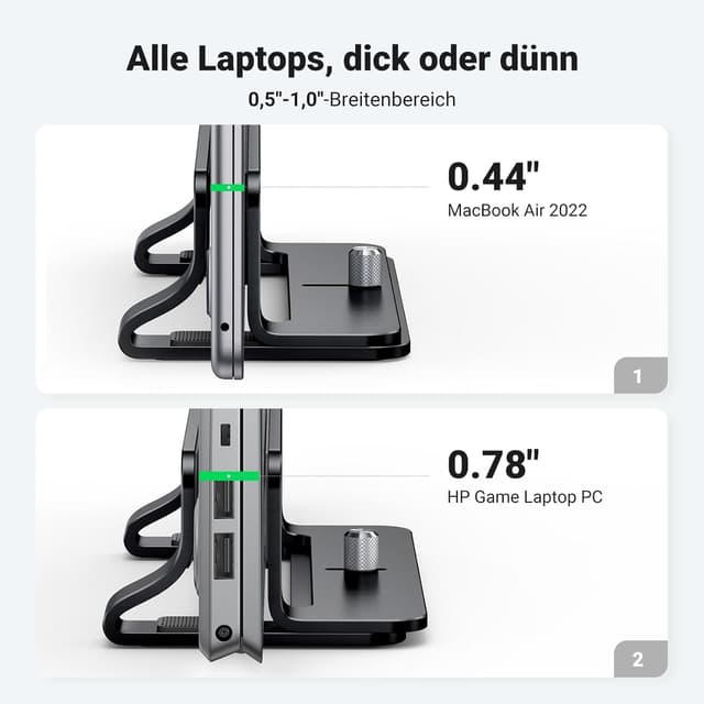 Thumbnail 5 de UGREEN Vertikaler Laptop Ständer 1,25–2,55 cm