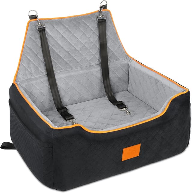 Detalle 2 de GL GLENSLAVE Hundesitz-Erhöhung für große/mittlere Hunde bis 25 kg, abnehmbar & waschbar (schwarz/grau)