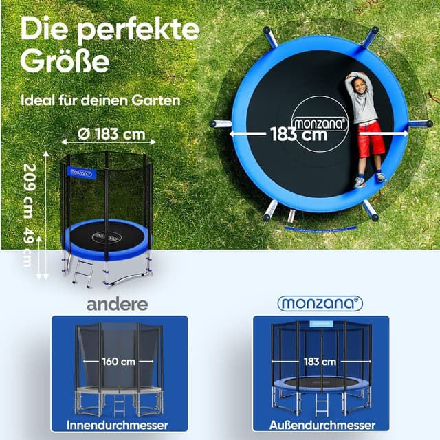 Detalle 2 de Monzana Trampolin Gartentrampolin 50 kg