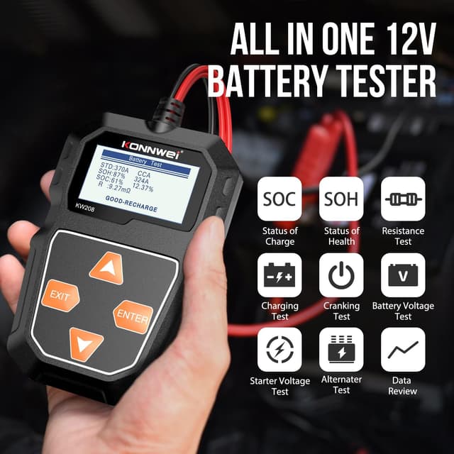 Thumbnail 1 de KONNWEI KW208 12V Battery Tester