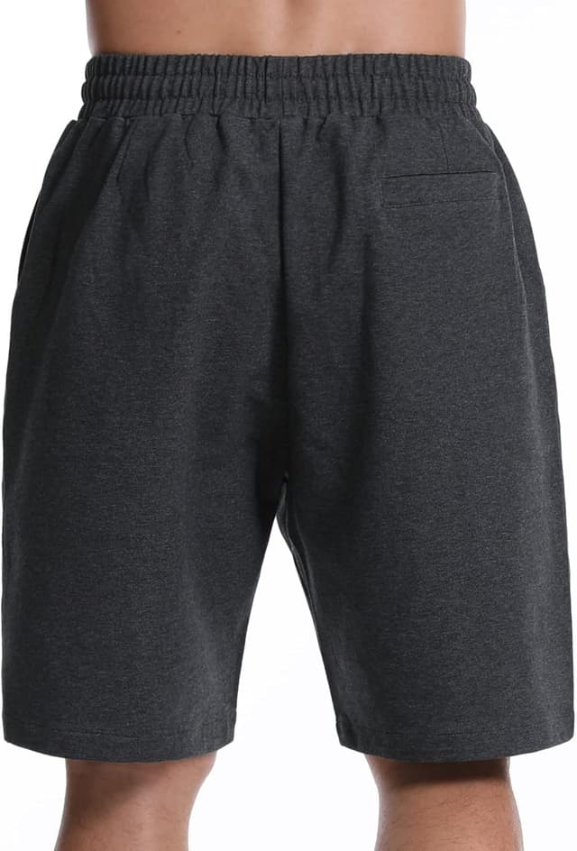 Detalle de Short de détente homme avec poches profondes en jersey (coton/polyester/élasthanne) — idéal course et entraînement