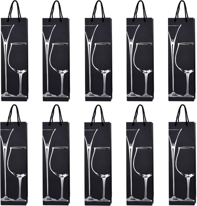 Detalle de Flaschentüten Geschenkset für Wein 10 Stück