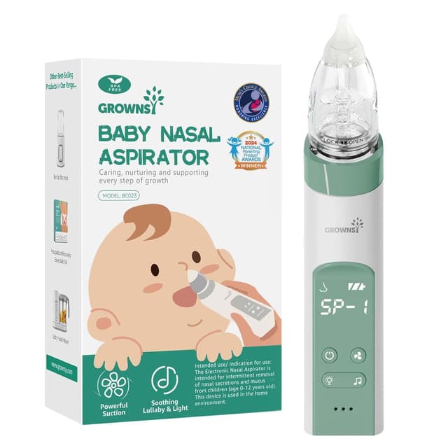 Detalle de GROWNSY Nasal Aspirator for Baby, Electric 3 tips