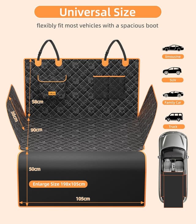 Detalle de UPAWPIA car boot liner 198 x 105cm