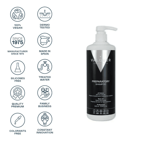 Detalle 2 de Valquer Champú Preparador Tratamientos 1000 ml