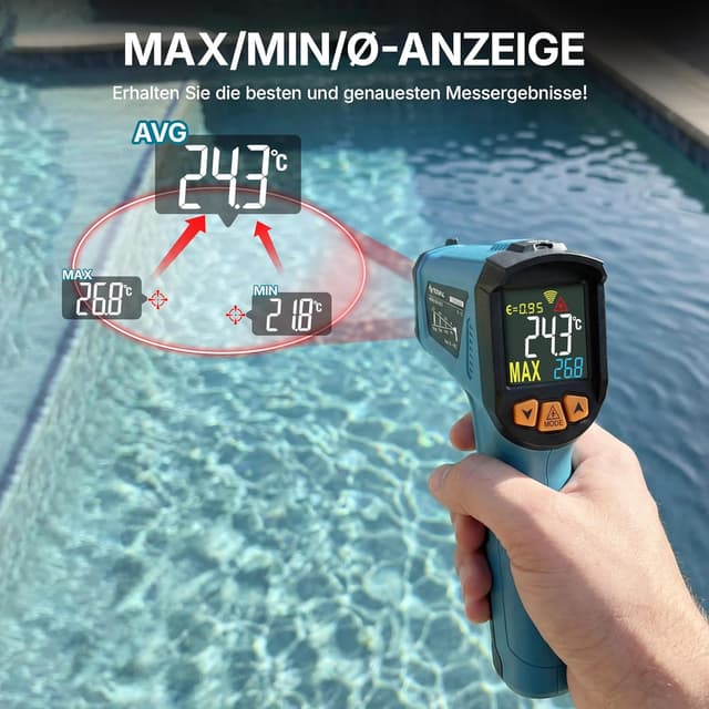 Thumbnail 6 de Tilswall IR Infrarot Thermometer 800°C