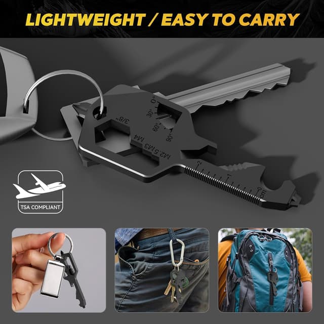 Thumbnail 3 de 20-in-1 key shaped multitool, stainless steel