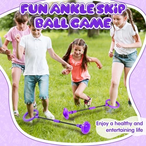 Detalle de chimoo Bola de salto de tobillo plegable con anillo intermitente para niños