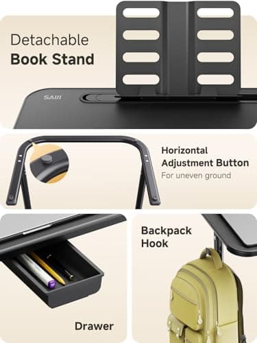 Thumbnail 4 de SAIJI Mesa de Estilo Moderno, Altura Ajustable, 65x45🚀