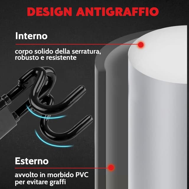 Thumbnail 4 de Tevlaphee Blocca Sterzo Automobile 3 chiavi 🔒