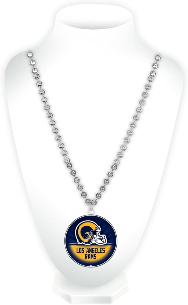 Detalle de Rico Industries NFL Mardi Gras Style Team Logo Beads Necklace (Unisex)
