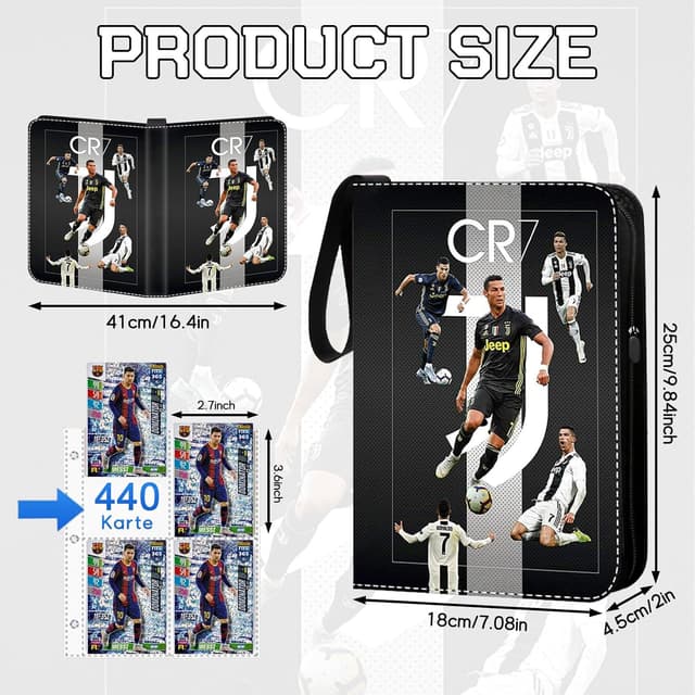 Detalle 2 de Fußball Sammelalbum mit Reißverschluss 440 Karten