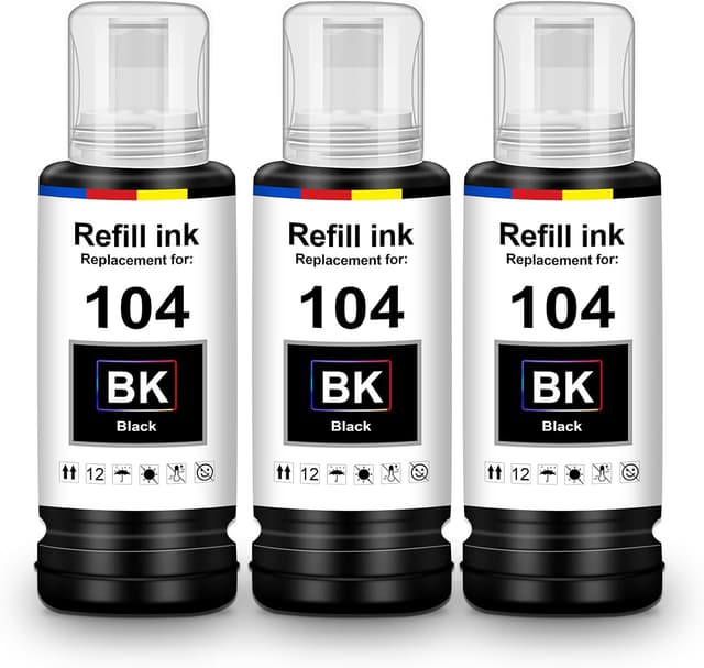 Detalle de UniPlus Tinte kompatibel Epson E104 Multipack Schwarz (ET-2870, ET-2826 u. a.)