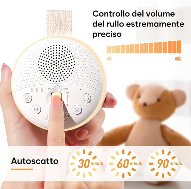Thumbnail 3 de Aggiornato Rumori Bianchi per Neonato Portatile Easy@Home 34 Suoni