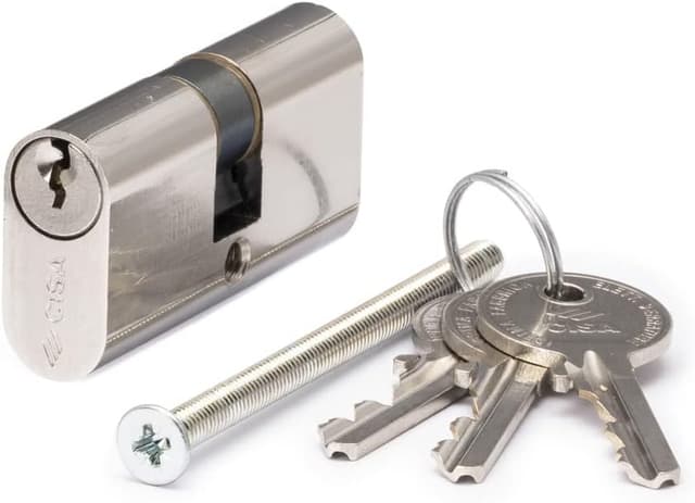 Detalle de CISA 10821002012 cilindro per serratura Ovale, ottone nichelato, 28/28 mm