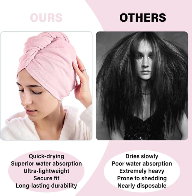 Thumbnail 4 de Lafefe Hair Towel Wrap 2 Pack