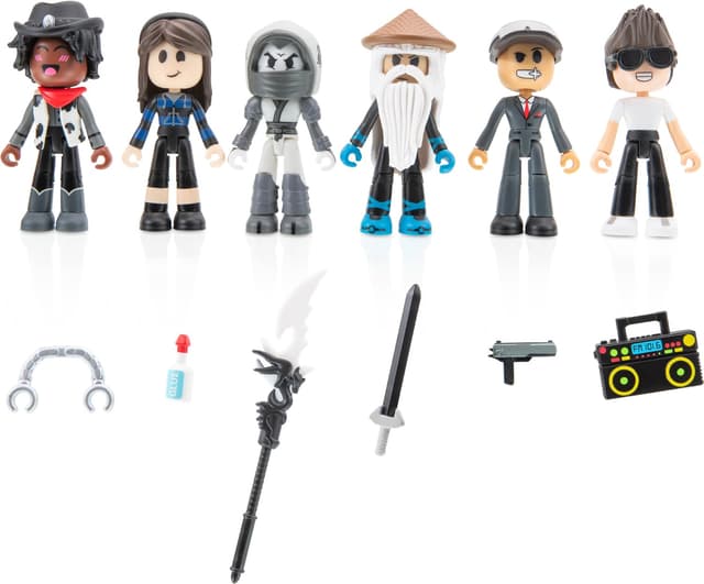 Detalle de Geheimnisvolle Figur von Roblox – DevSeries-Anhänger (7,5 cm) im 8er-Set