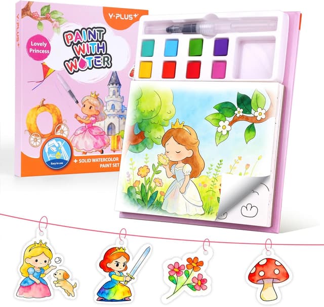 Detalle de YPLUS Wassermalbuch für Kinder 8 Farben