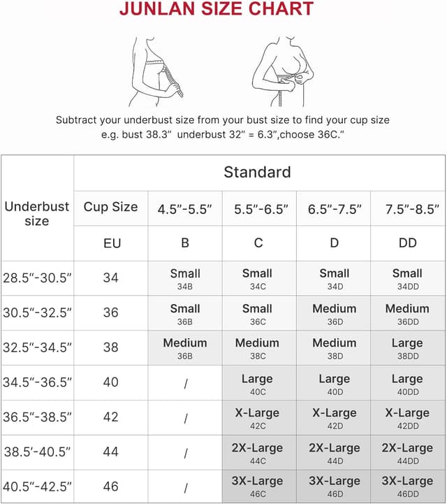 Detalle 2 de Junlan Donna reggiseno postoperatorio sportivo con chiusura frontale e racerback