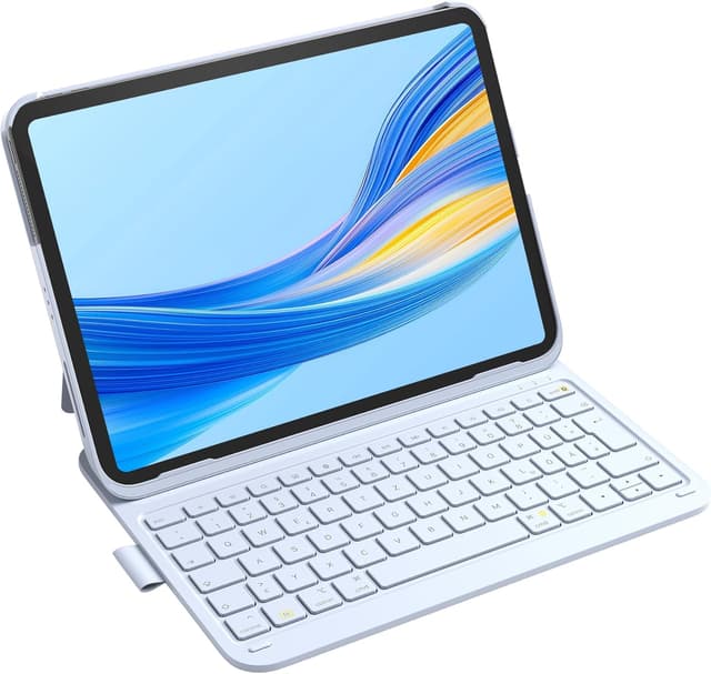 Detalle de Inateck iPad 10. Generation Hülle mit Tastatur (QWERTZ) – Ultraleichtes Setup mit Stifthalter