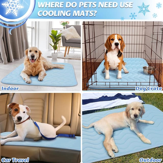 Detalle de Baodan Kühlmatte für Hunde, 75x55 cm – waschbare Selbstkühlung für heiße Sommertage