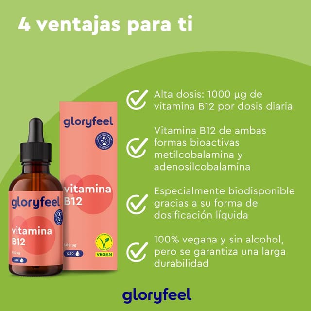 Thumbnail 1 de Vitamina B12 1,000mcg en gotas veganas 🌱 - Calidad Alemania