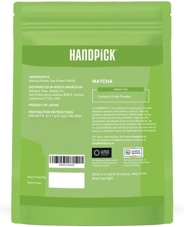 Thumbnail 8 de HANDPICK Té Verde Matcha Japonés 100g 🍵 Calidad Culinaria