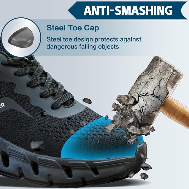 Thumbnail 3 de Steel Toe Cap Trainers Safety Trainers Lightweight safety shoes