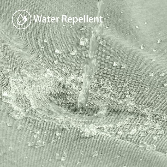 Detalle 2 de Rideau de douche en lin polyester VANZAVANZU avec anneaux métalliques imperméable anti-moisissures, vert sauge 152x214 cm