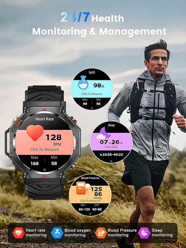 Thumbnail 5 de Rmana Montre Connectée Homme avec GPS