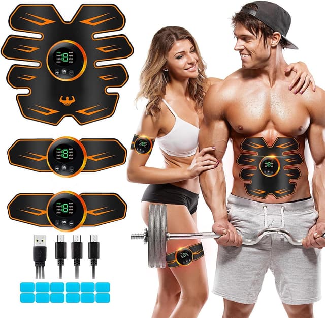 Detalle de LEMENG EMS Electroestimulador abdominal 8 modos