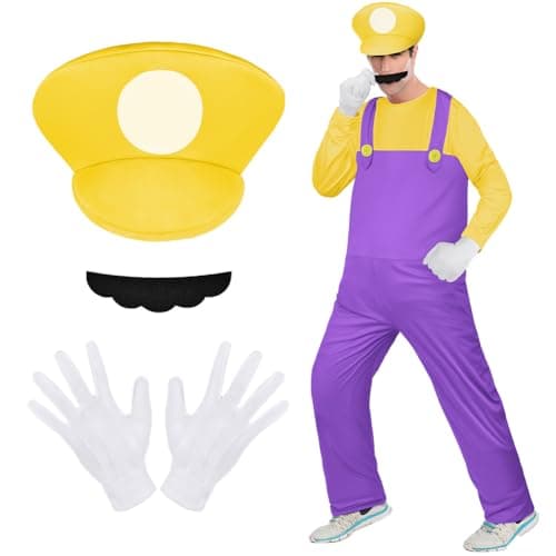 Detalle de Aomig Disfraz Mario y Luigi Bros 4pcs 🎭