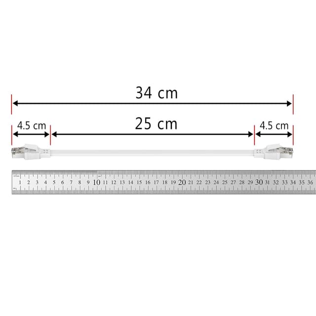 Detalle 2 de Ercielook LAN-Kabel Cat8, 0,25 m (5er-Set) – wetterfest, UV-beständig, bis 40 Gbit/s