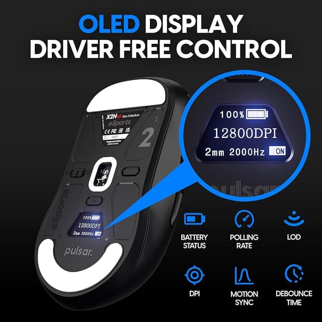 Detalle 2 de Pulsar X2H ES Medium alfombrilla gaming (Negro) 🖱