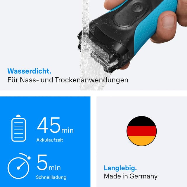 Detalle 1 de Braun Series 3+ 3040si Elektrorasierer 45 Min