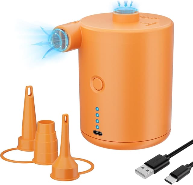 Detalle de Bomba de Aire eléctrica inflador colchones