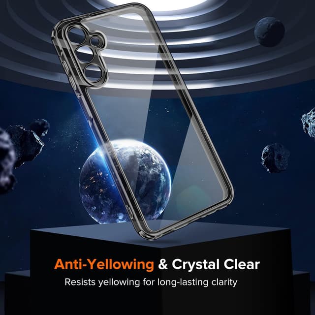 Detalle 2 de Coque ivoler Anti-Jaunissement HD Clair pour Samsung Galaxy A16 4G / A16 5G + verre trempé (2 pièces) – Noir