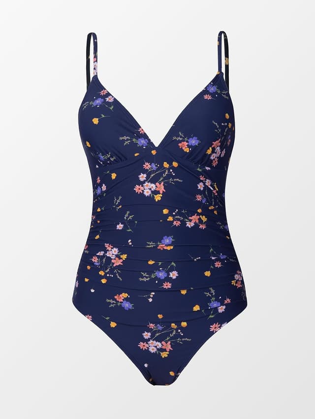 Detalle de CUPSHE Costume da bagno intero da donna con scollo a V profondo, drappeggio e imbottiture rimovibili