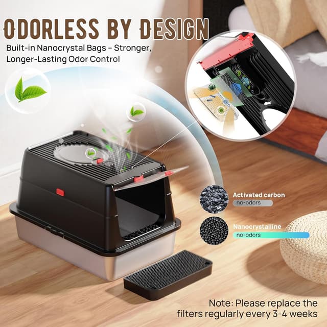 Detalle 2 de Stainless Steel Cat Litter Tray XXL 38L